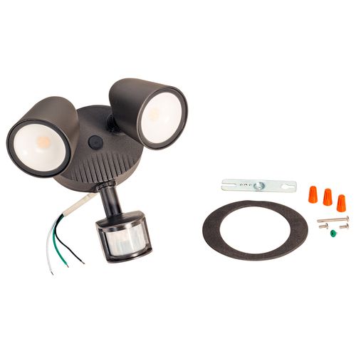 Main product image of Dual Head LED Security Light w/ Motion Sensor, 24W, 4000K (Bronze)