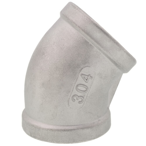 Main product image of T304 1" Stainless Steel 45-Degree Elbow