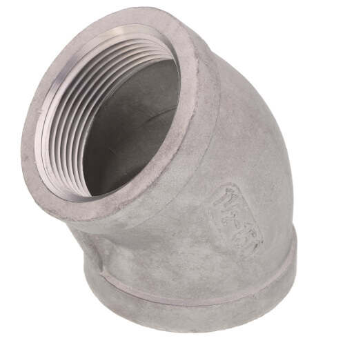 Main product image of T304 1-1/2" Stainless Steel 45-Degree Elbow