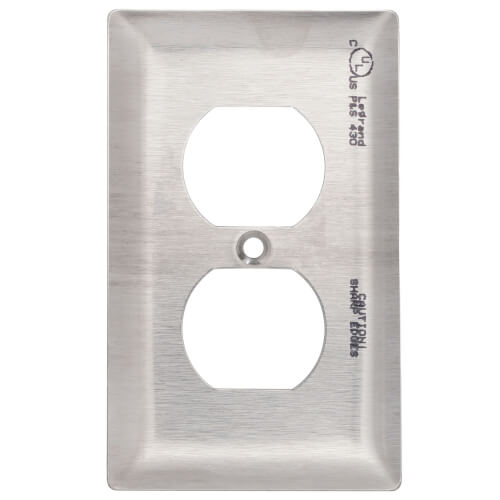 Main product image of 1-Gang Stainless Steel Duplex Receptacle Cover