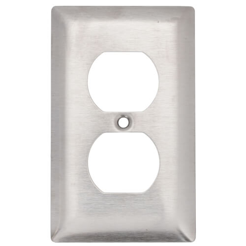Main product image of 1-Gang Stainless Steel Duplex Receptacle Cover