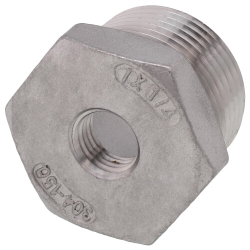 Main product image of T304 1" x 1/4" Stainless Steel Hex Bushing