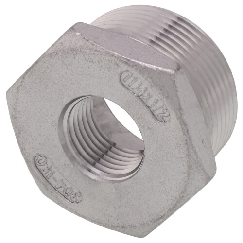 Main product image of T304 1-1/4" x 1/2" Stainless Steel Hex Bushing