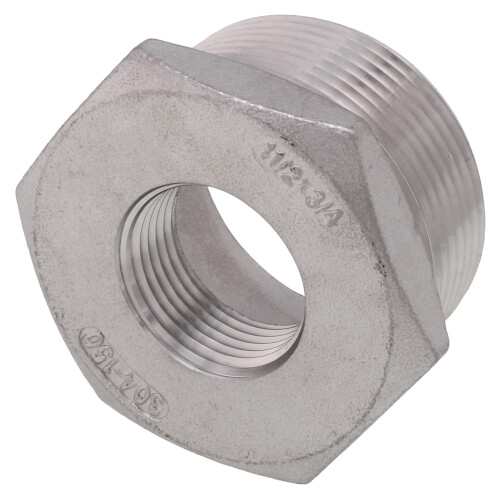 Main product image of T304 1-1/2" x 3/4" Stainless Steel Hex Bushing