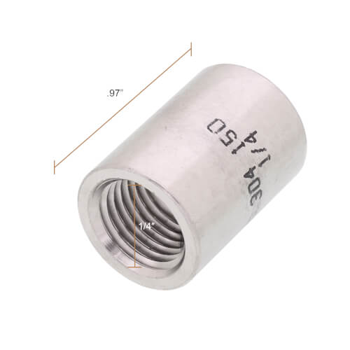 Main product image of T304 1/4" Stainless Steel Coupling