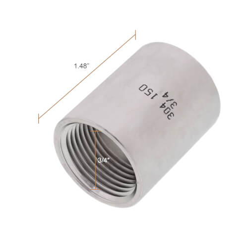 Main product image of T304 3/4" Stainless Steel Coupling