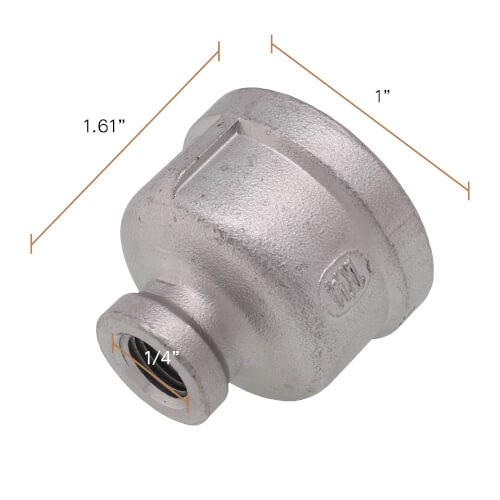 Main product image of T304 1" x 1/4" Stainless Steel Reducer Coupling