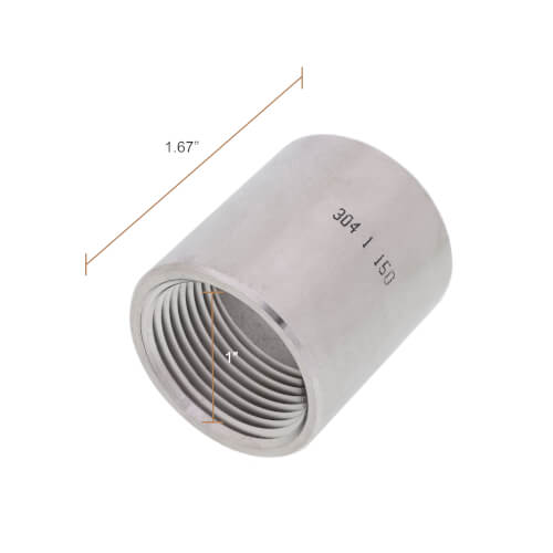 Main product image of T304 1" Stainless Steel Coupling