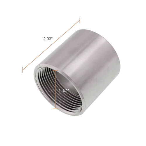 Main product image of T304 1-1/2" Stainless Steel Coupling