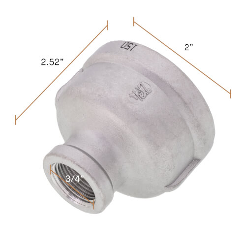 Main product image of T304 2" x 3/4" Stainless Steel Reducer Coupling