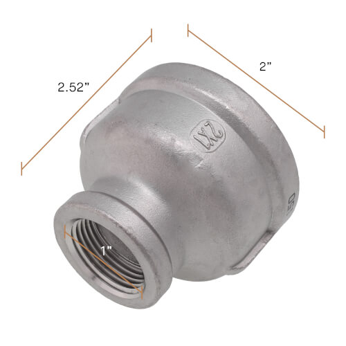 Main product image of T304 2" x 1" Stainless Steel Reducer Coupling