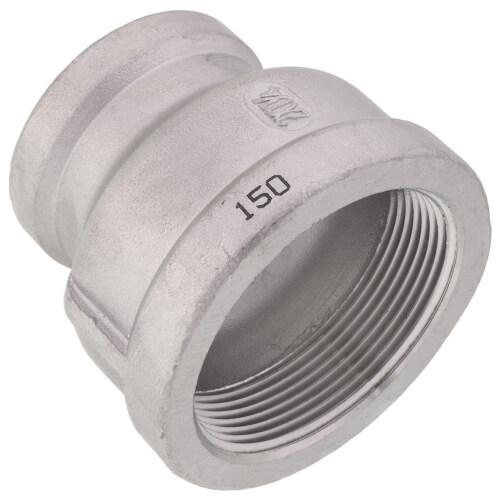 T304 2" x 1-1/4" Stainless Steel Reducer Coupling
