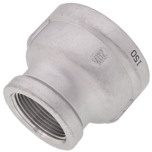 T304 2" x 1-1/4" Stainless Steel Reducer Coupling
