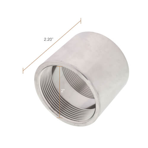 Main product image of T304 2" Stainless Steel Coupling