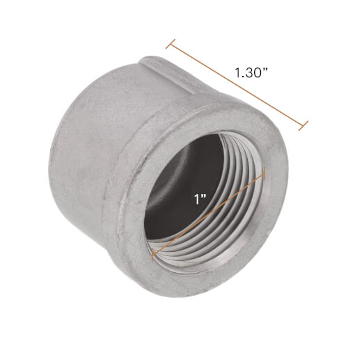 Main product image of T304 1" Stainless Steel Cap