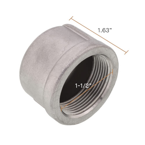 Main product image of T304 1-1/2" Stainless Steel Cap