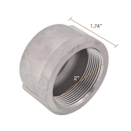 Main product image of T304 2" Stainless Steel Cap