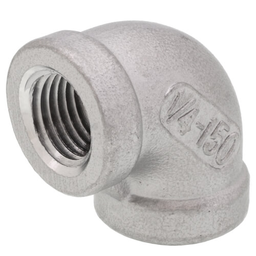 Main product image of T304 1/4" Stainless Steel 90-Degree Elbow