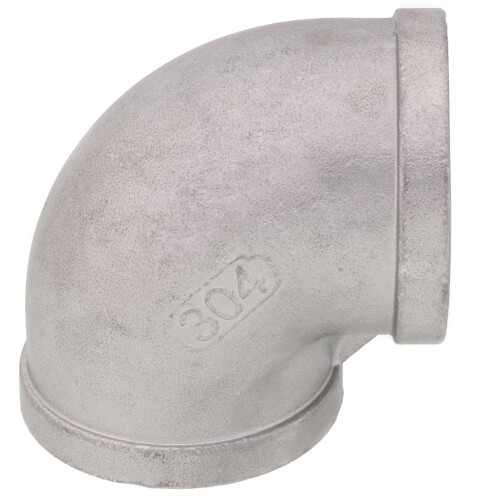 Main product image of T304 1-1/2" Stainless Steel 90-Degree Elbow