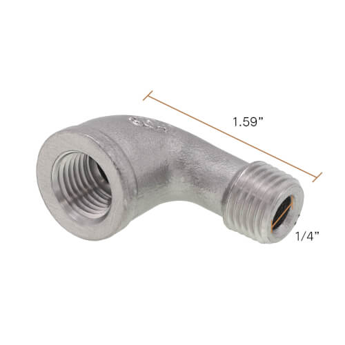 Main product image of T304 1/4" Stainless Steel 90-Degree Street Elbow