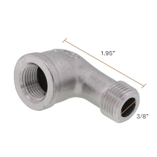 Main product image of T304 3/8" Stainless Steel 90-Degree Street Elbow