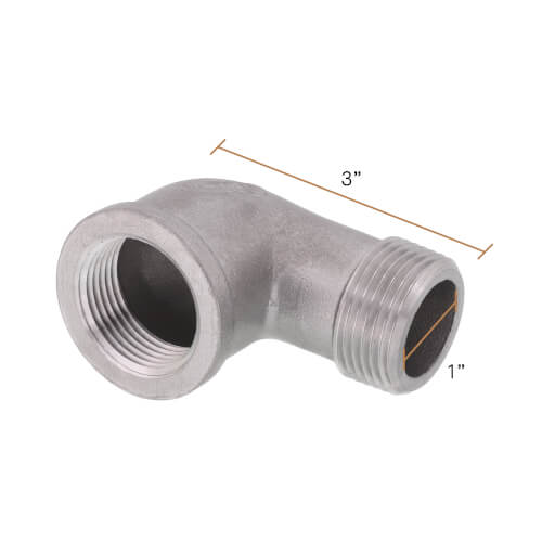 Main product image of T304 1" Stainless Steel 90-Degree Street Elbow
