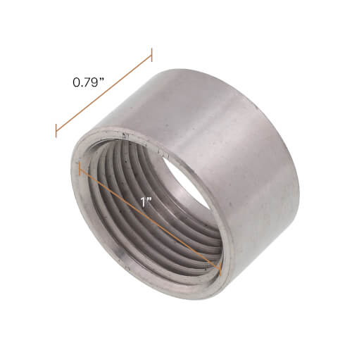 Main product image of T304 1" Stainless Steel Half Coupling