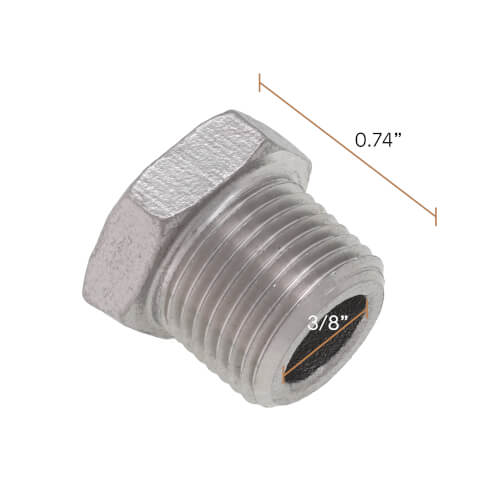 Main product image of T304 3/8" Stainless Steel Hex Head Plug
