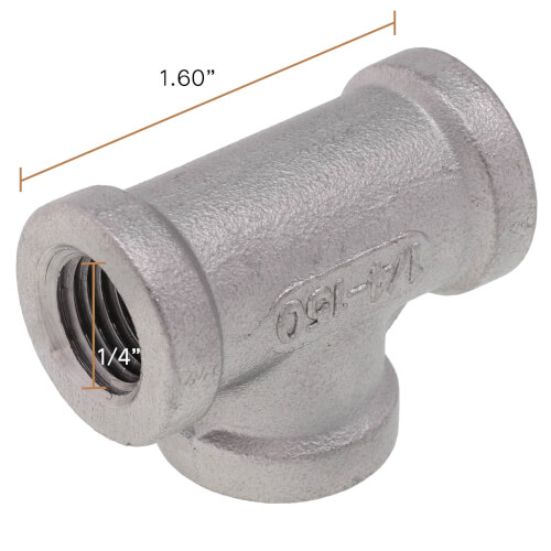Main product image of T304 1/4" Stainless Steel Tee