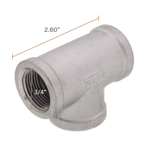Main product image of T304 3/4" Stainless Steel Tee