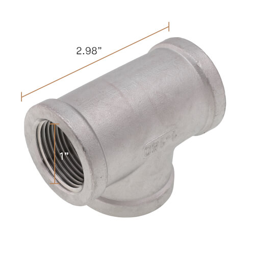 Main product image of T304 1" Stainless Steel Tee