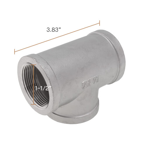 Main product image of T304 1-1/2" Stainless Steel Tee
