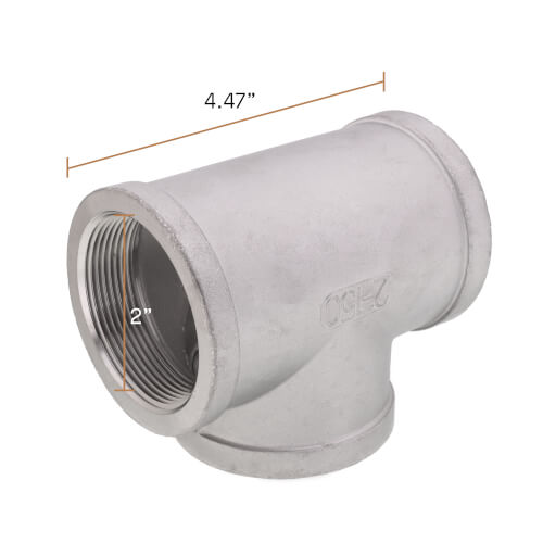 Main product image of T304 2" Stainless Steel Tee