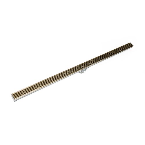 Main product image of 36" S-PVC Series Low Profile Complete Kit with 1-1/2" Perforated Offset Slot Grate (Satin Bronze)