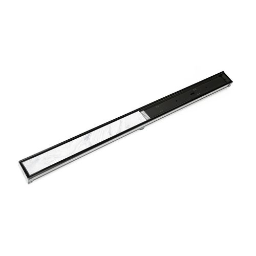 Main product image of 48" S-PVC Series Low Profile Complete Kit w/ 2-1/2" Tile Insert Frame (Matte Black)