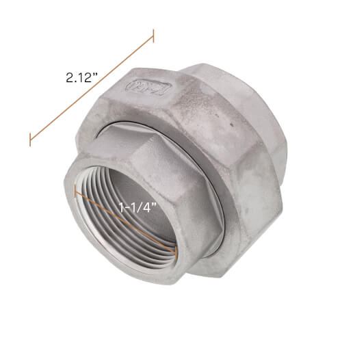 Main product image of T304 1-1/4" Stainless Steel Union