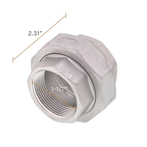 Main product image of T304 1-1/2" Stainless Steel Union