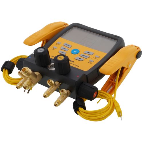 Main product image of SM480V, 4-Port Digital Refrigerant Manifold w/ Micron Gauge