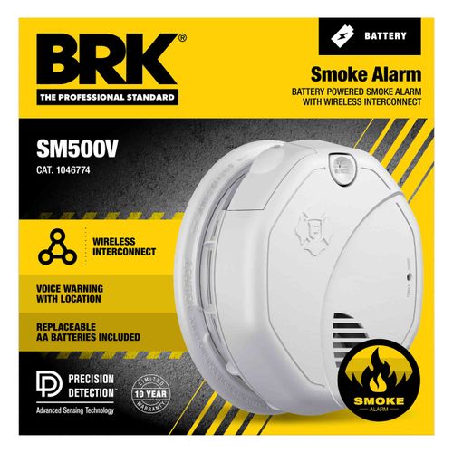 Main product image of SM500V Interconnect Battery-Operated Smoke Alarm w/  Voice Alerts