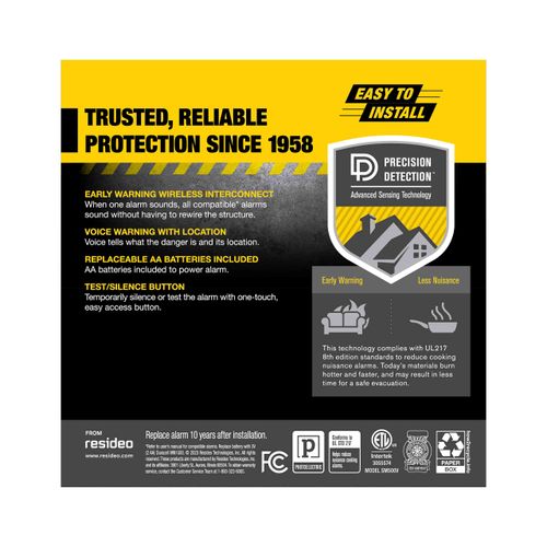 Main product image of SM500V Interconnect Battery-Operated Smoke Alarm w/  Voice Alerts