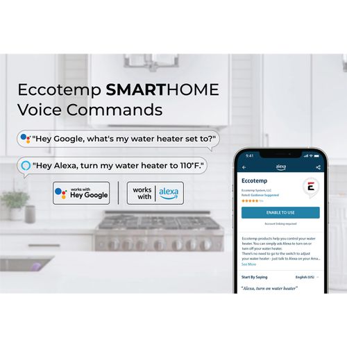 Main product image of SmartHome 140,000 BTU Outdoor Tankless Water Heater w/ Voice Commands (6.8 GPM, LP)