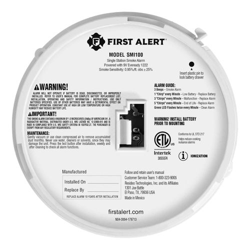 Main product image of SMI100 Battery-Operated Smoke Alarm