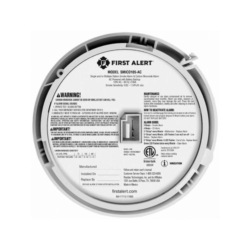 Main product image of SMICO105-AC Interconnectable Ion Smoke & CO Alarm w/ 10-Year Battery Backup