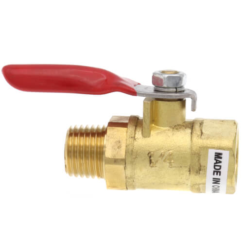 Main product image of 1/4" Female x 1/4" Male SMV Brass Mini Ball Valve w/ Level Handle