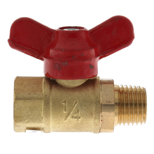 1/4" Female x 1/4" Male SMV Brass Mini Ball Valve w/ T-Handle