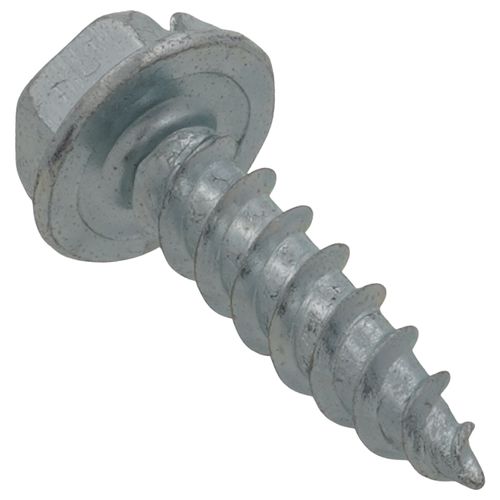 Main product image of #10 X 3/4" Slotted Hex Washer Head Metal Piercing Screws (100 pieces)