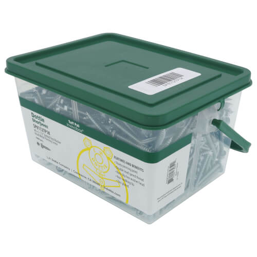 Main product image of #8 x 1-1/2" Slotted Hex Washer Head Metal Piercing Screw Tuff Pail (Pack of 1000)