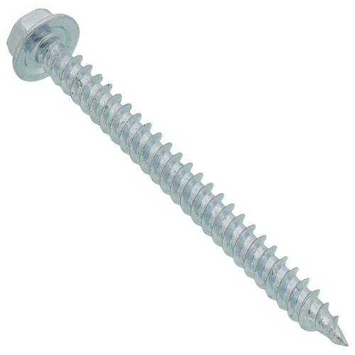 Main product image of #8 x 2" Slotted Hex Washer Head Metal Piercing Screw (Pack of 100)