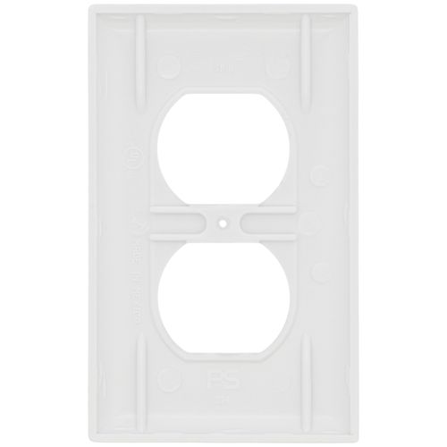 Main product image of 1-Gang Duplex Receptacle Wall Plate - White