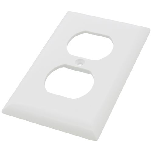 Main product image of 1-Gang Duplex Receptacle Wall Plate - White